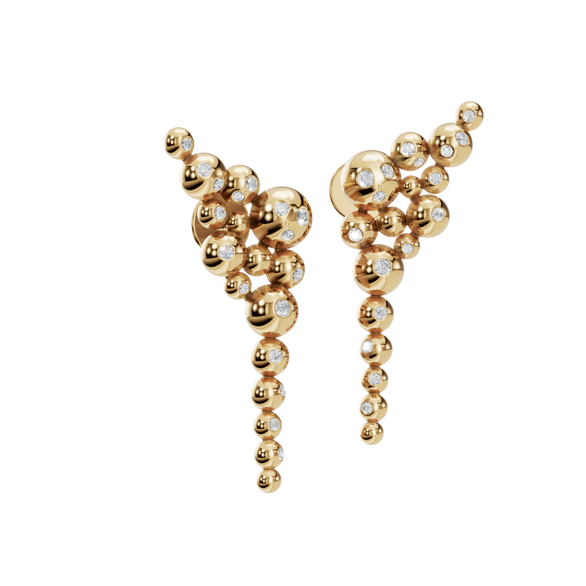 Starry Night Stardust Earrings in Solid Gold | Lab Grown Diamond | Roomy's Jewelery (view 4)