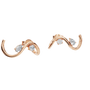 Serena Wave Hoop Earrings in Solid Gold | Lab Grown Diamond | Roomy's Jewelery (view 8)