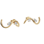 Serena Wave Hoop Earrings in Solid Gold | Lab Grown Diamond | Roomy's Jewelery (view 4)