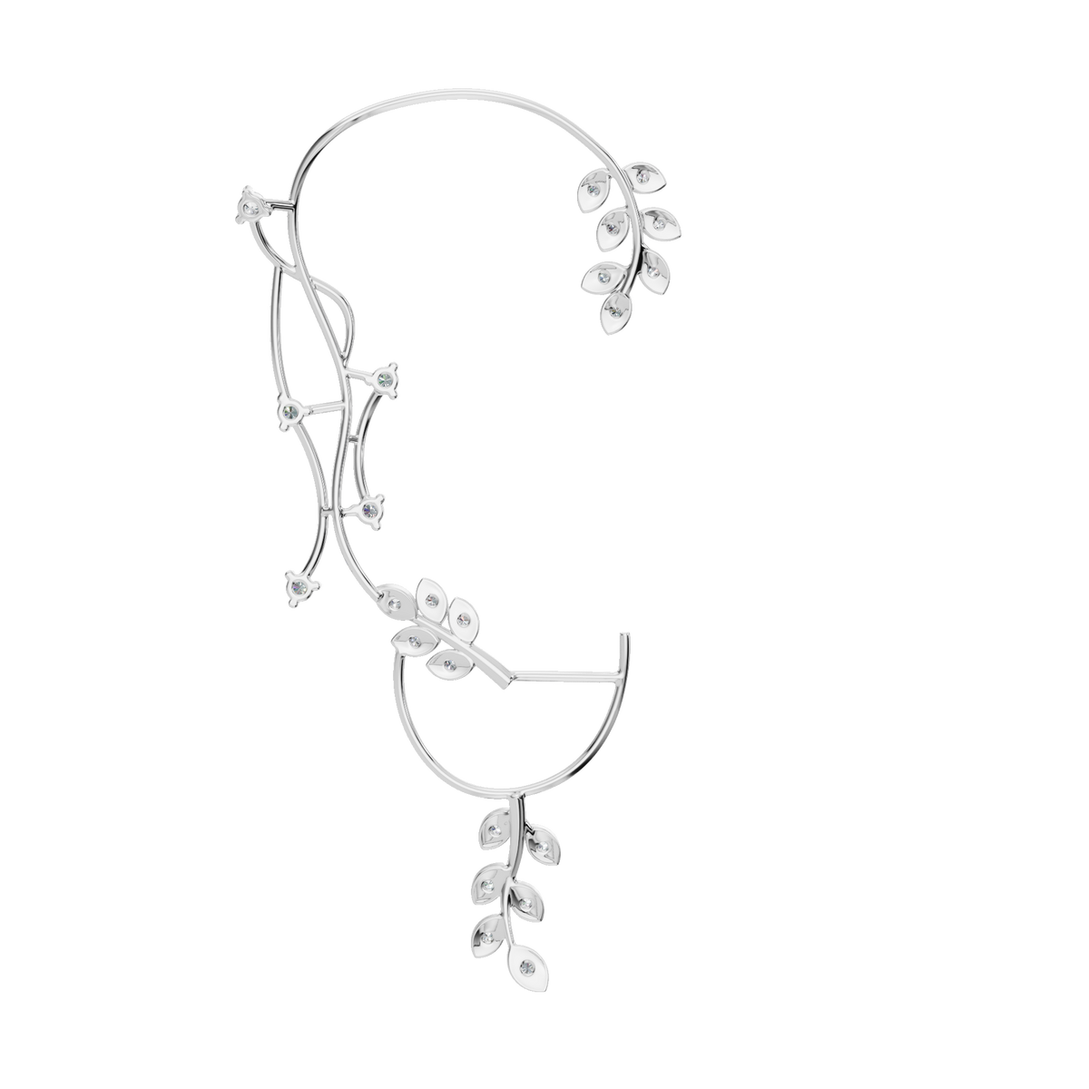 Velmira Ear Cuff Earring in Solid Gold | Lab Grown Diamond | Roomy's Jewelery (view 11)