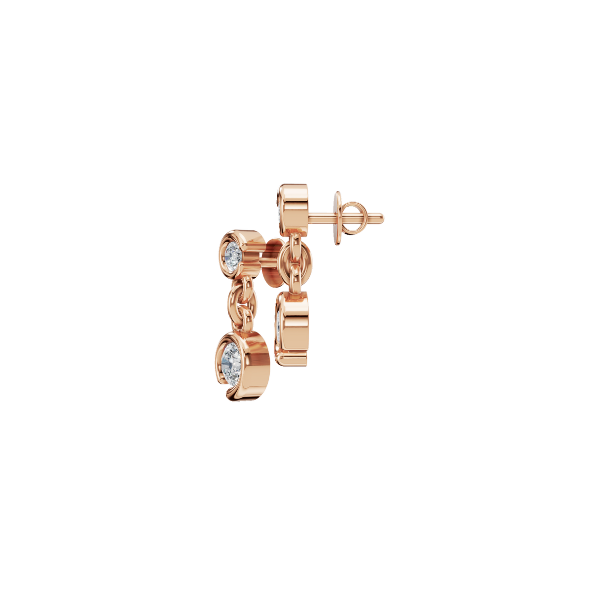 Cascade Diamond Drop Earrings in Solid Gold | Lab Grown Diamond | Roomy's Jewelery (view 6)