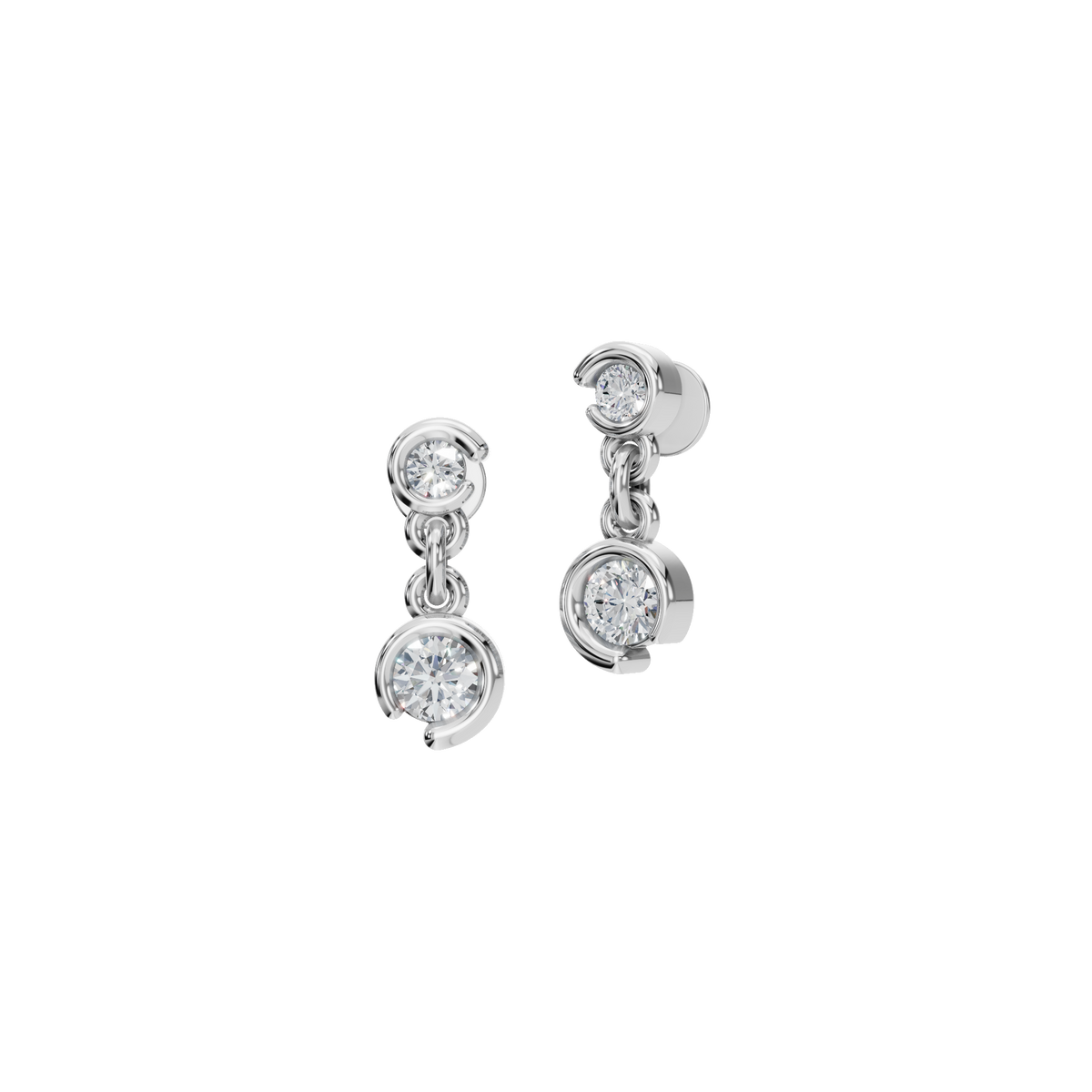 Cascade Diamond Drop Earrings in Solid Gold | Lab Grown Diamond | Roomy's Jewelery (view 9)