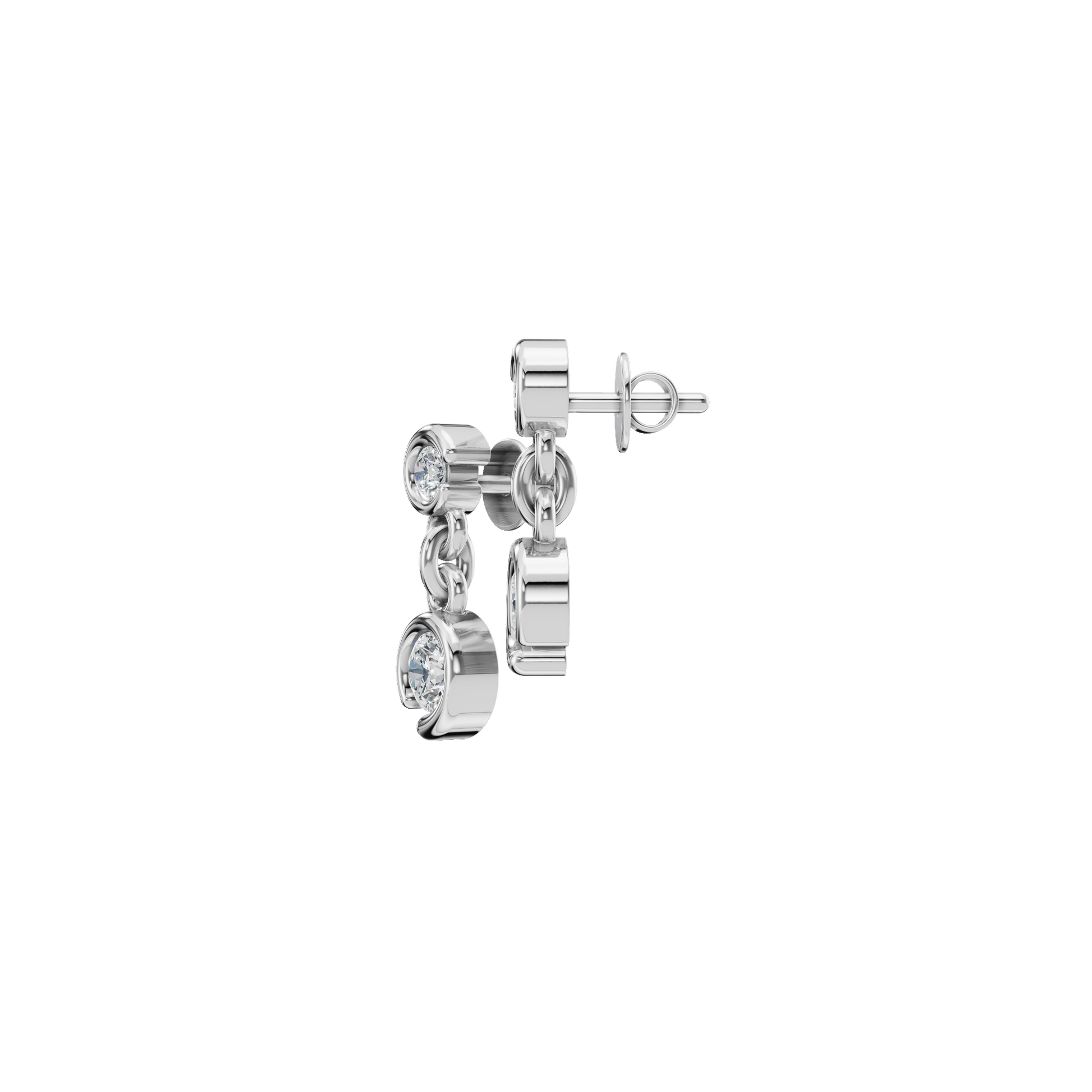 Cascade Diamond Drop Earrings in Solid Gold | Lab Grown Diamond | Roomy's Jewelery (view 10)