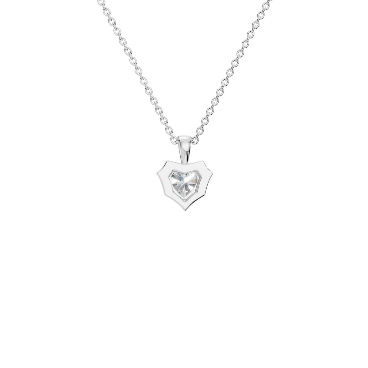 Heart Cut Diamond Pendant in Solid Gold | Lab Grown Diamond | Roomy's Jewelery (view 11)