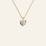 Heart Cut Diamond Pendant in Yellow Gold | Lab Grown | Roomy's Jewelery