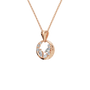 Halo Diamond Circle Pendant in Solid Gold | Lab Grown Diamond | Roomy's Jewelery (view 6)