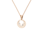 Halo Diamond Circle Pendant in Solid Gold | Lab Grown Diamond | Roomy's Jewelery (view 7)
