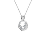 Halo Diamond Circle Pendant in Solid Gold | Lab Grown Diamond | Roomy's Jewelery (view 10)