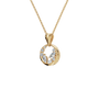 Halo Diamond Circle Pendant in Solid Gold | Lab Grown Diamond | Roomy's Jewelery (view 2)