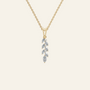 Marquise Diamond Cluster Pendant in Yellow Gold | Lab Grown | Roomy's Jewelery