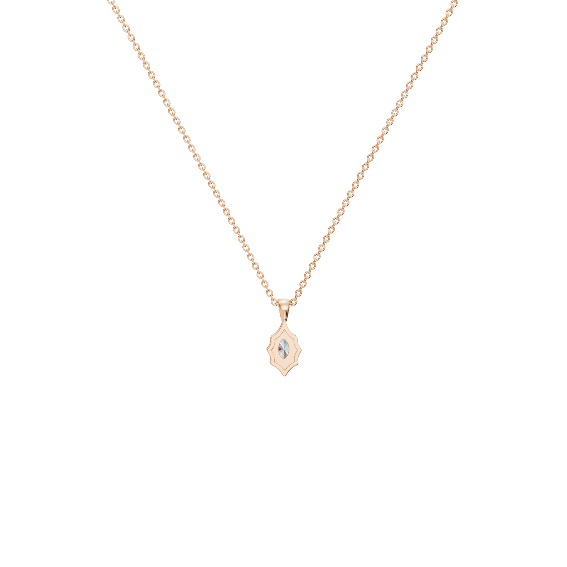 Liquid Diamonds Marquise Flow Pendant in Solid Gold | Lab Grown Diamond | Roomy's Jewelery (view 7)