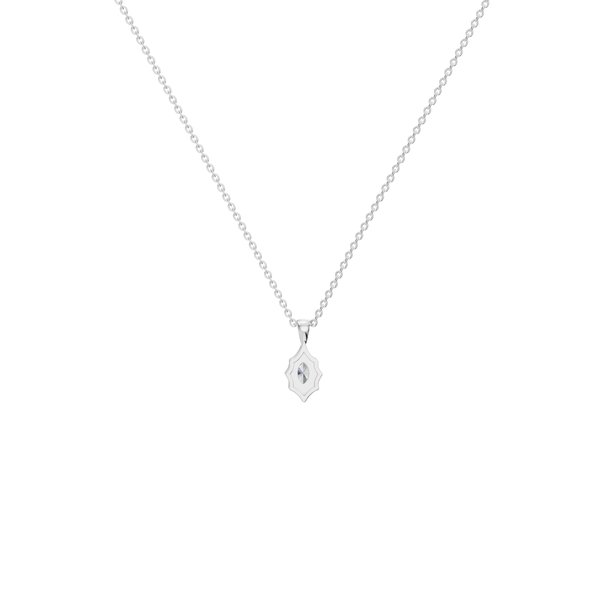 Liquid Diamonds Marquise Flow Pendant in Solid Gold | Lab Grown Diamond | Roomy's Jewelery (view 11)