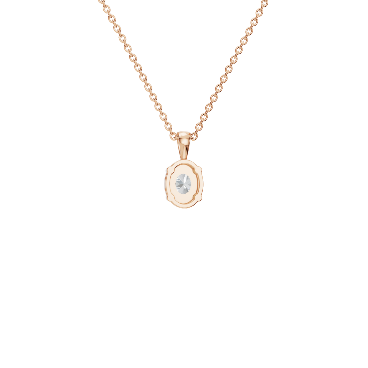 Oval Cut Diamond Solitaire Pendant in Solid Gold | Lab Grown Diamond | Roomy's Jewelery (view 7)