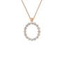 Halo Round Brilliant Diamond Circle Pendant in Solid Gold | Lab Grown Diamond | Roomy's Jewelery (view 6)
