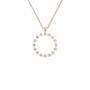 Halo Round Brilliant Diamond Circle Pendant in Solid Gold | Lab Grown Diamond | Roomy's Jewelery (view 7)