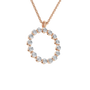 Halo Round Brilliant Diamond Circle Pendant in Solid Gold | Lab Grown Diamond | Roomy's Jewelery (view 8)