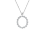 Halo Round Brilliant Diamond Circle Pendant in Solid Gold | Lab Grown Diamond | Roomy's Jewelery (view 10)