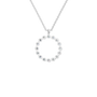 Halo Round Brilliant Diamond Circle Pendant in Solid Gold | Lab Grown Diamond | Roomy's Jewelery (view 11)