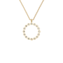 Halo Round Brilliant Diamond Circle Pendant in Solid Gold | Lab Grown Diamond | Roomy's Jewelery (view 3)