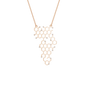 Honeycomb Geometric Diamond Pendant in Solid Gold | Lab Grown Diamond | Roomy's Jewelery (view 6)