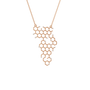 Honeycomb Geometric Diamond Pendant in Solid Gold | Lab Grown Diamond | Roomy's Jewelery (view 8)
