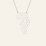 Honeycomb Geometric Diamond Pendant in Solid Gold | Lab Grown Diamond | Roomy's Jewelery (view 9)