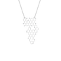Honeycomb Geometric Diamond Pendant in Solid Gold | Lab Grown Diamond | Roomy's Jewelery (view 10)