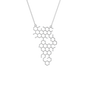 Honeycomb Geometric Diamond Pendant in Solid Gold | Lab Grown Diamond | Roomy's Jewelery (view 12)