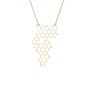 Honeycomb Geometric Diamond Pendant in Solid Gold | Lab Grown Diamond | Roomy's Jewelery (view 3)