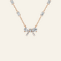 Ribbon & Baguette Diamond Statement Necklace in Solid Gold | Lab Grown Diamond | Roomy's Jewelery (view 5)