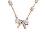 Ribbon & Baguette Diamond Statement Necklace in Solid Gold | Lab Grown Diamond | Roomy's Jewelery (view 8)