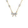 Ribbon & Baguette Diamond Statement Necklace in Solid Gold | Lab Grown Diamond | Roomy's Jewelery (view 2)