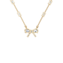Ribbon & Baguette Diamond Statement Necklace in Solid Gold | Lab Grown Diamond | Roomy's Jewelery (view 3)