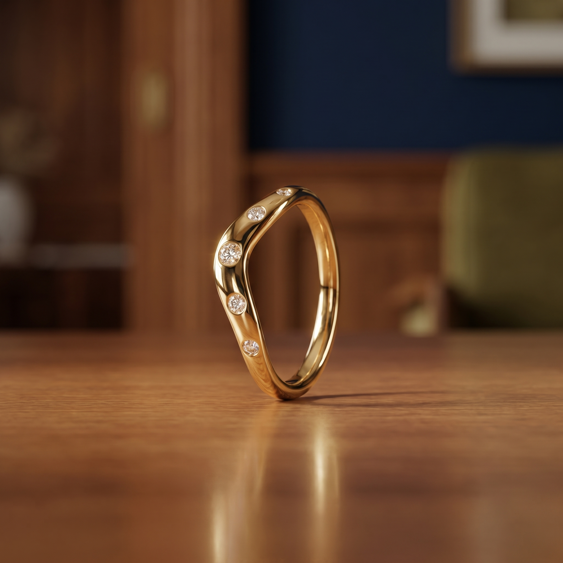 Arc Diamond Band Ring | Roomy's Jewellery