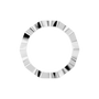 Crenelle Diamond Architectural Band in White Gold on finger | Roomy's Jewellery