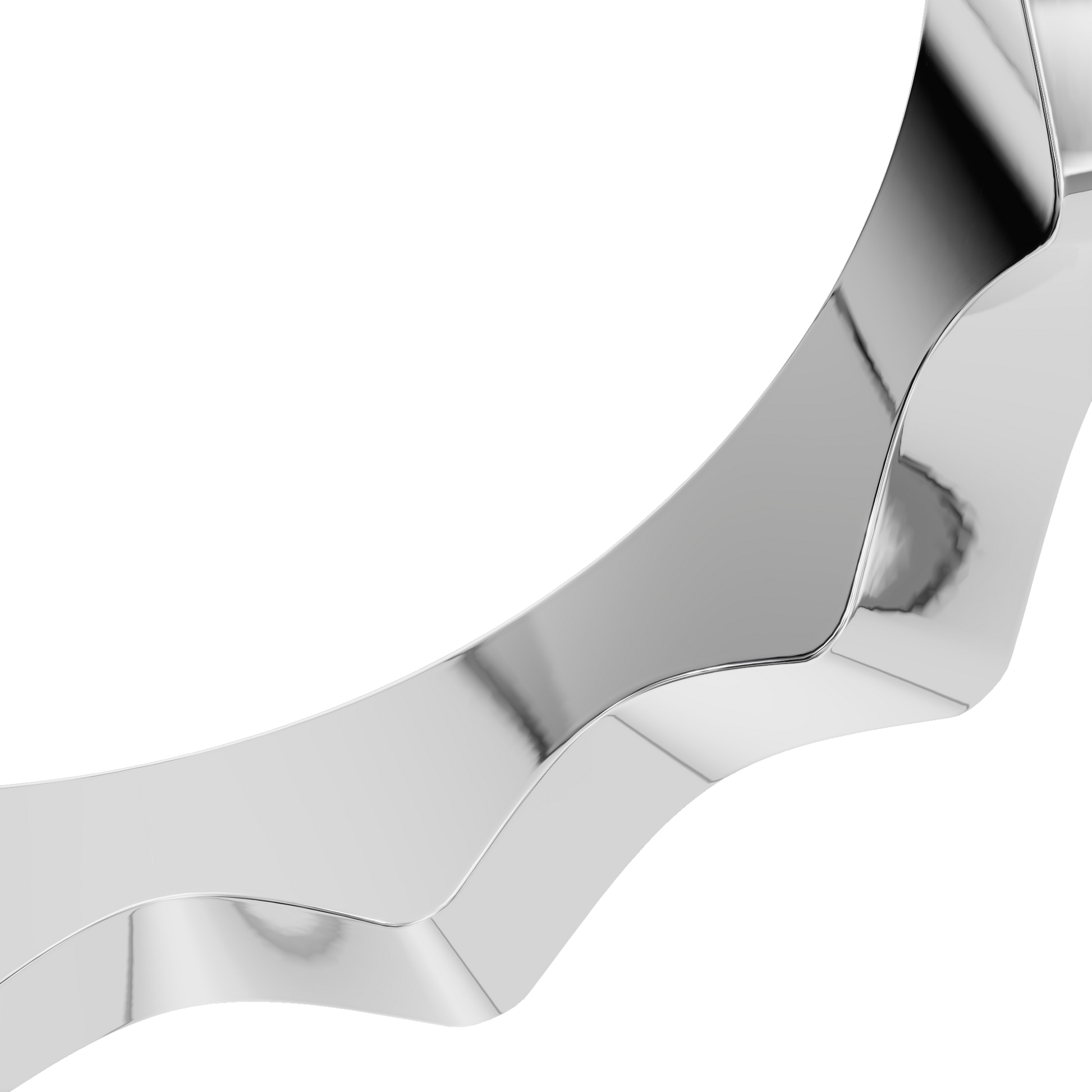 Crenelle Diamond Architectural Band in White Gold flat lay | Roomy's Jewellery