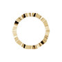 Crenelle Diamond Architectural Band in Yellow Gold on finger | Roomy's Jewellery