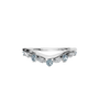 Aqua Arc Diamond Marquise Ring in White Gold — Lab Grown | Roomy's Jewellery