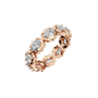 Marquise Eternity Diamond Band in Rose Gold angled view | Roomy's Jewellery