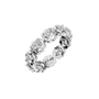 Marquise Eternity Diamond Band in White Gold angled view | Roomy's Jewellery