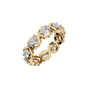 Marquise Eternity Diamond Band in Yellow Gold angled view | Roomy's Jewellery