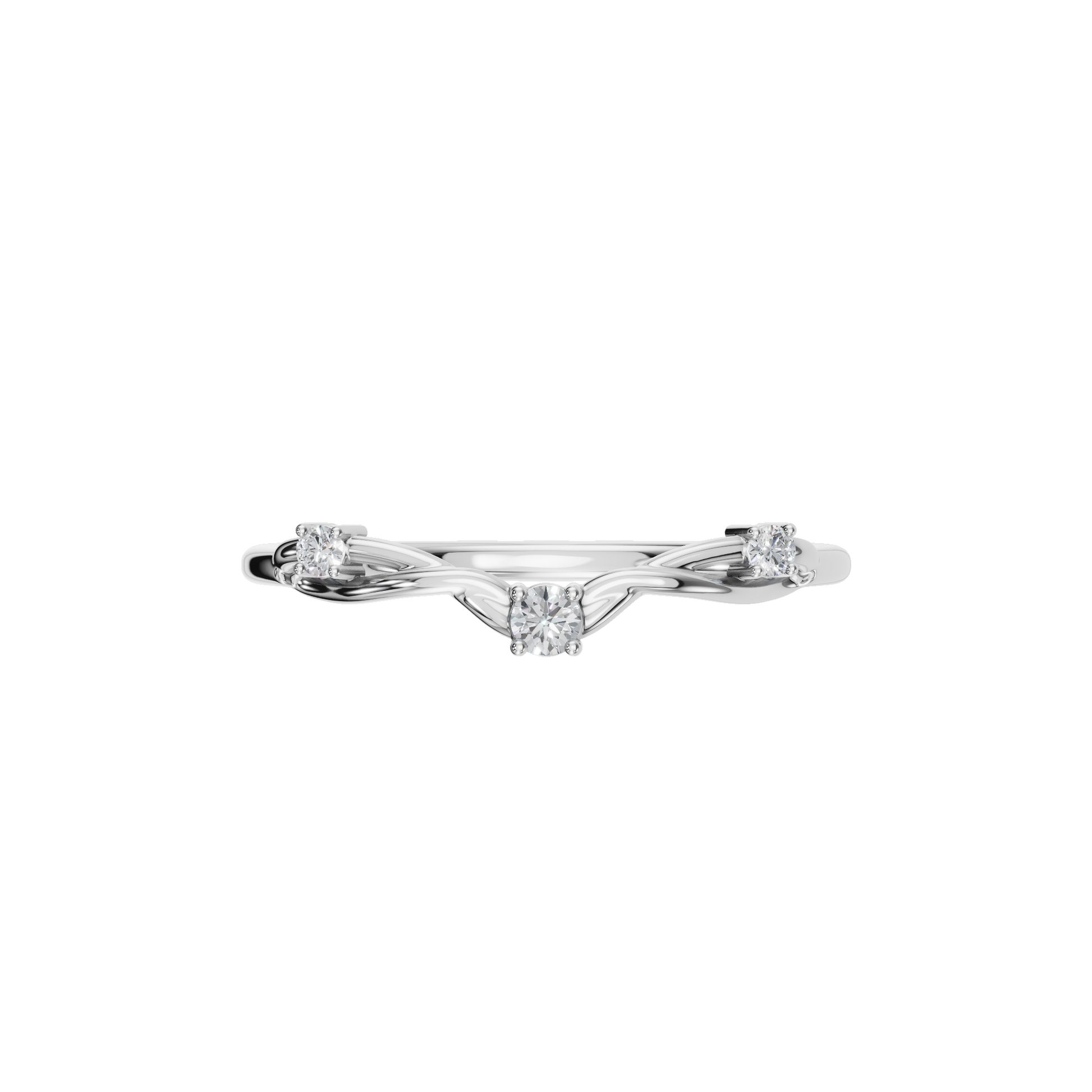 Tendril Diamond Vine Ring in White Gold — Lab Grown | Roomy's Jewellery