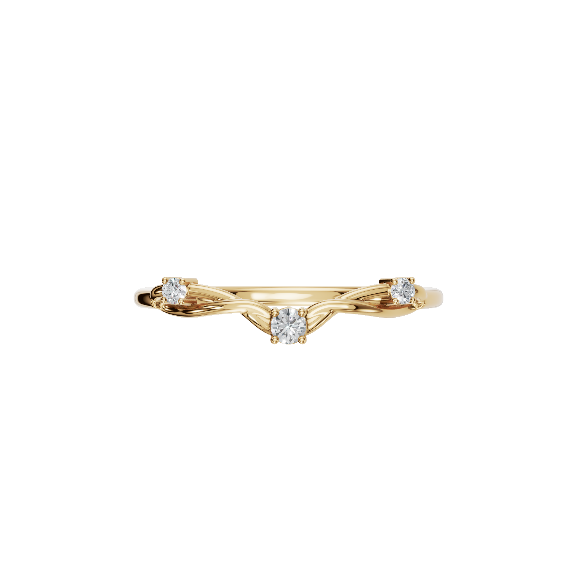 Tendril Diamond Vine Ring in Yellow Gold | Lab Grown Diamond | Roomy's Jewelery