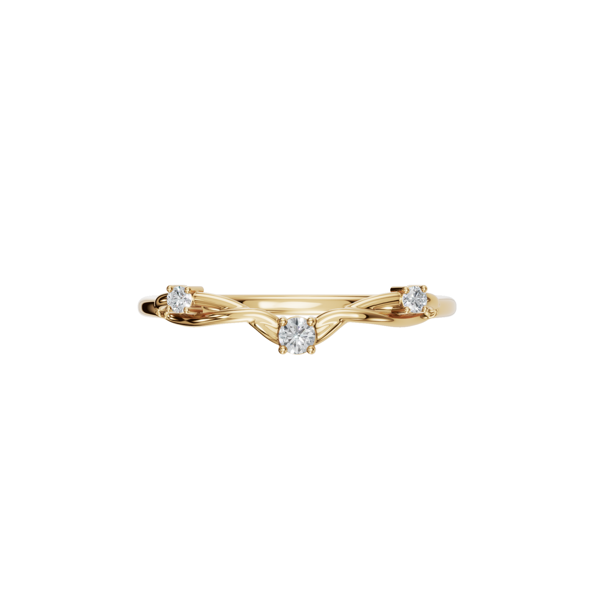 Tendril Diamond Vine Ring in Yellow Gold | Lab Grown Diamond | Roomy's Jewelery