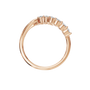 Comet Diamond Bypass Ring in Rose Gold on finger | Roomy's Jewellery