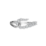 Comet Diamond Bypass Ring in White Gold — Lab Grown | Roomy's Jewellery