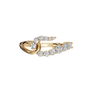 Comet Diamond Bypass Ring in Yellow Gold | Lab Grown Diamond | Roomy's Jewelery