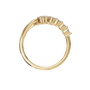 Comet Diamond Bypass Ring in Yellow Gold on finger | Roomy's Jewellery