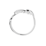 Reverie Diamond Sculptural Ring in White Gold on finger | Roomy's Jewellery