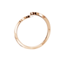 Infinity Diamond Pavé Ring in Rose Gold on finger | Roomy's Jewellery